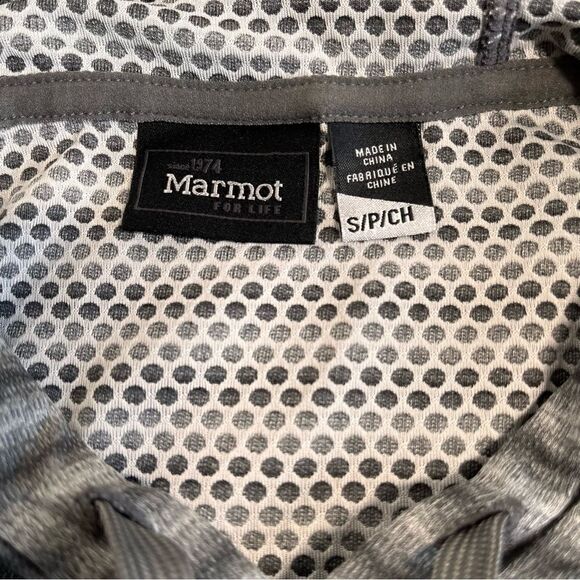 Women's Marmot Long Sleeve Baselayer Striped Hooded Top Size Small - Picture 4 of 12